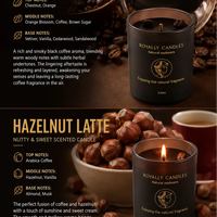 Ensemble de bougies parfumées au café, parfum luxueux et durable pour la chambre à coucher, parfait comme cadeau de mariage ou d'anniversaire.