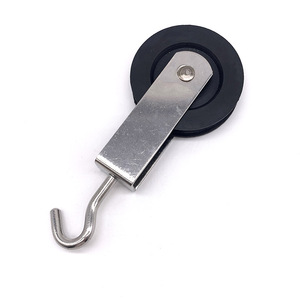 Stainless Steel 316 <b>Hook</b> Pulley Nylon Wheel For <b>Boat</b> Rope Wire Cable Use - Product Image 3