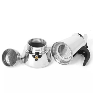 HIGHWIN Italiano <span class=keywords><strong>2</strong></span>/4/6/10 <span class=keywords><strong>Tazas</strong></span> <span class=keywords><strong>Inducción</strong></span> Moka Pot <span class=keywords><strong>Cafetera</strong></span> de acero inoxidable Moka Pot - Product Image 4