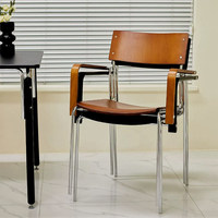 Table et chaise de salle à manger de style rétro nordique, chaise de bureau de loisirs à dossier, tendance sur internet, pour usage domestique