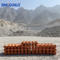 Foret à bouton parabolique Sinodrills 89mm 102mm T51 en acier allié avec coupeur PDC en carbure pour filetage