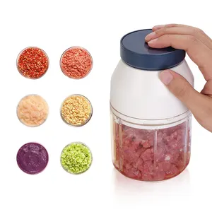 Potente Molinillo Eléctrico portátil Cortador de verduras inalámbrico y licuadora Prensa de ajo Triturador para cebollas Ensalada-Herramientas vegetales