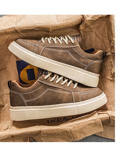 Nuevos Diseños de Diseñador, Zapatos Deportivos Casuales de Moda con Cordones y Rayas, Suela Gruesa, Parte Superior de PU, Estilo Retro, Zapatos Deportivos Planos para Hombre - Product Image 2