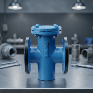 Heavy Duty Cast Iron T Type <b>Strainer</b> Class 150 Flanged Industrial Pipeline Filter With SS304 Stainless Steel <b>Mesh</b> - Product Image 1
