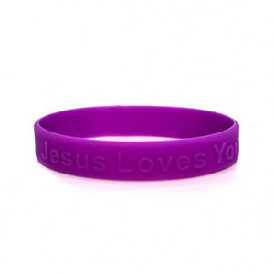 Wholesale of Rubber <b>Bracelets</b> and Wristbands by Manufacturers Jesus <b>Love</b> You Silicone <b>Bracelets</b> Customizable logo Wristbands - Product Image 6