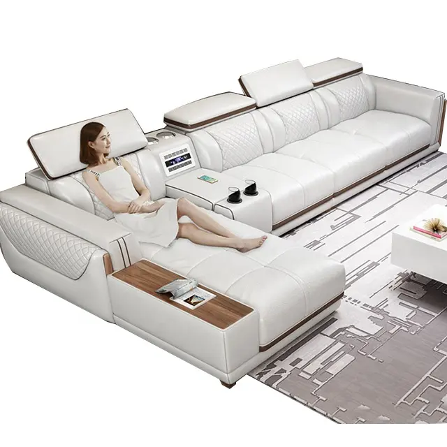 Conjunto de sofá por secciones de tela, sofá grande de 7 plazas a la moda, muebles de sala de estar, proveedor de fábrica, sofá grande personalizable