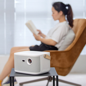 S6 <b>Projector</b> 1080P With Handle Built-In Battery Home Theater Use - Product Image 2