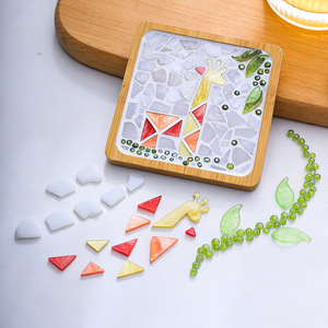 Kit de mosaïque DIY pour dessous de verre, idée cadeau artisanal pour adultes et amateurs de loisirs créatifs, décoration d'intérieur, forme d'animal mignonne pour la décoration de la maison - Product Image 1