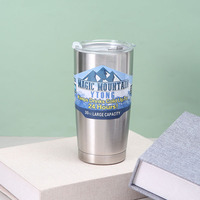 Mug à bière en acier inoxydable 304, portable, pour voiture, 20 oz, thermos sous vide, isolation thermique 6-12 heures, design moderne