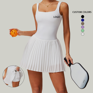 Vêtements de sport décontractés avec logo personnalisé jupe plissée robe de sport pour <span class=keywords><strong>tennis</strong></span> et fitness vêtements de pickleball-accessoire de poche d'été - Product Image 1