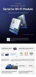 Module Wi-Fi Ebyte E103-W03 à très faible consommation d'énergie, port série vers Wi-Fi, puce CC3220R 2,4 GHz, transmission de données 18 dBm, protocole ModBus, 180 m - Product Image 5
