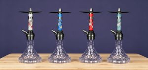 Clear Glass <b>Hookah</b> Modern Metal Stem Tobacco <b>Pipe</b> Bowl Accessory for Lounge and Party - Product Image 6