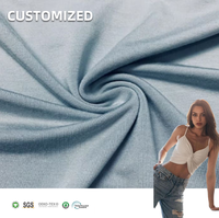 Tissu tricoté respirant et doux en fibre de bambou, 95% viscose de bambou, 5% élasthanne, pour vêtements de détente
