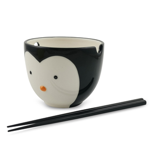 Muestra gratis 2024 Venta caliente Animal de cerámica Cuenco de fideos Ramen con palillos Logotipo impreso personalizado Cuenco de fideos Ramen - Product Image 5