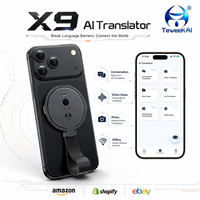Traducteur IA X9, 146 langues, traduction instantanée par écran tactile, diffusion en direct, traduction multi-applications pour la communication quotidienne