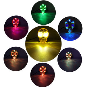Faros Delanteros LED con Diseño de Calavera, Luces Antiniebla para Motocicleta, Color RGB, Resistentes al Agua IP67, 2 Lentes, Garantía de 2 Años - Product Image 3