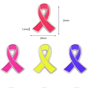 Distintivo per conferenza con bottone in ferro a nastro emblemi e distintivi volontari per custom maker spille per la consapevolezza del cancro al seno