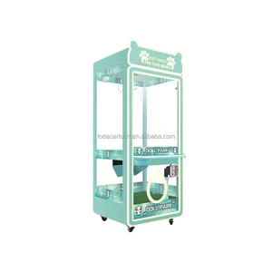Toda toptan sikke işletilen oyuncak otomatı Arcade pençeli vinç makine ucuz fatura operasyon ile bebek pençe makinesi fatura alıcı