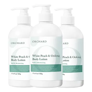 Private Label Oem 500ml Skin Softening Nourishing Moisturizing White Peach Oolong Body Lotion For Women Dry Skin