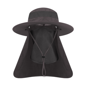 Bucket Hat With Wide Brim Breathable Waterproof Sun Protection For Fishing Hiking Outdoor Activities Black Color - Product Image 5