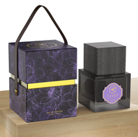 Vente en gros de flacons de parfum carrés en verre OEM de haute qualité avec coffret d'emballage, flacon de parfum de 50 ml, vaporisateur à fine brume