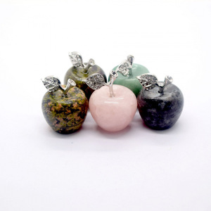 Đá tự nhiên hòa bình pha lê cao cấp giáng sinh Home & Car trang trí DIY Mô hình chạm khắc từ Jade <span class=keywords><strong>Apple</strong></span> <span class=keywords><strong>Tree</strong></span> trang trí - Product Image 2