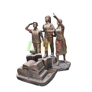 Escultura de Figura de Fibra de Vidrio Imitación Bronce, Decoración Artística Personalizada para Montaje en Suelo Exterior - Product Image 5