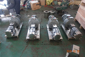 High Viscosity Stainless Steel SS304 ZB3A Rotary Lobe <b>Pump</b> Yogurt Sanitary Electric Lobe Rotor <b>Pump</b> With Butterfly Type Rotors - Product Image 4