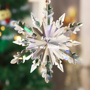 Custom Designed Crystal Snowflake Ornament with Personalized Logo Crystal Glass Christmas & New Year Holiday Decoration <b>Gift</b> - Product Image 2