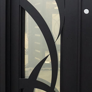 <span class=keywords><strong>Portail</strong></span> de sécurité en acier forgé pour entrée de villa, design moderne européen, avec vitrine latérale et quincaillerie, à prix abordable - Product Image 3