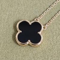 CRN012 Collier pendentif en or 18 carats Au750 de 4,5 grammes avec pierre d'onyx, cadeau d'anniversaire pour femme, prix de gros pour atelier