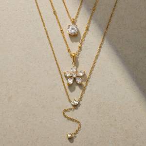 Collar con Colgante de Corazón con Circonita Grande, Chapado en Oro de 18k, de Acero Inoxidable, Resistente al Deslustre, para Uso Diario, Joyería de Verano para Mujer - Product Image 6