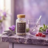 Bonbons Gélifiés Véganes Maca Plus OEM ODM, Extrait Naturel de Maca Noire et d'Aguaje, Compléments Alimentaires à Base de Plantes pour le Soutien de l'Abondance des Fesses chez la Femme