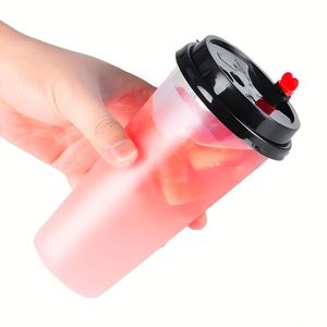 500ml PP <b>Plastic</b> Juice <b>Drinking</b> Coffee <b>Cup</b> Disposable 12oz PP <b>Plastic</b> <b>Cup</b> for Milk Tea - Product Image 1