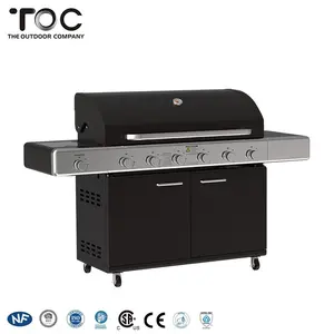 Outdoor Gas Grill Gas Charcoal Combo Combination Hybrid Gas Bbq Barbecue Grills For Outdoor Kitchen Cooking Equipment