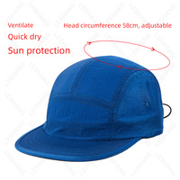 Nueva Gorra Deportiva de Nylon Ligera de 5 Paneles con Logotipo Personalizado, Gorra de Correr Personalizable, Impermeable, de Secado Rápido, Gorras Lisas Tipo Dad Hat