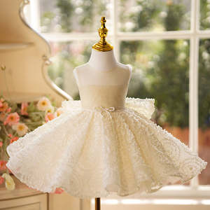 Boutique verano sin mangas arco niño fiesta disfraz bebé <span class=keywords><strong>Primera</strong></span> Comunión disfraz boda flor niña vestidos - Product Image 2