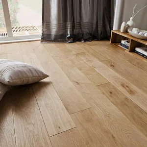 Wood Floor Engineered Kangton French Oak Engineered Wood Floor Wax Oiled Wire Brushed Parquet Wood Floor