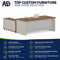 Bureau de direction moderne pliable et durable, en promotion, avec assemblage facile et grand plateau en MDF pour bureau.