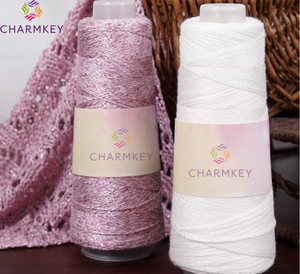 Fil <span class=keywords><strong>de</strong></span> coton chatoyant <span class=keywords><strong>de</strong></span> 1,5 mm pour le tricot à la main, matériaux <span class=keywords><strong>de</strong></span> bricolage, réduction - Product Image 1