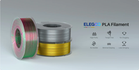 Filamen ELEGOO SILK PLA, Warna-Warna Tersedia, Keandalan Tinggi, untuk Kebanyakan Printer 3D FDM, Dimensi Akurat & Konsisten