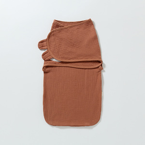 Couverture d'emmaillotage confortable et facile pour bébé nouveau-né, utilisation printemps, automne, hiver, en <span class=keywords><strong>coton</strong></span> mousseline doux et respirant, emmaillotage pour bébé - Product Image 5