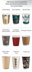 Gobelets en papier jetables de 7oz 8oz 16 oz avec couvercle noir orange écologique Baoren pour café, lait, thé, nouilles à emporter - Product Image 6