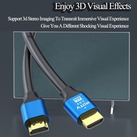 Kabel HDMI2.0 Berlapis Emas Ultra HD HDMI ke HDMI Mendukung 3D 4K 60Hz Kabel Video Definisi Tinggi untuk Laptop Desktop TV Proyektor