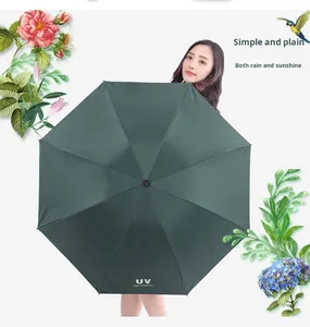 Parapluie de luxe pliable en 3 sections, imperméable UPF50+, avec logo personnalisé, idéal pour les cadeaux d'affaires - Product Image 6