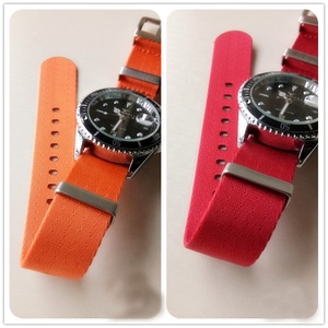 Bracelet de montre en nylon de haute qualité avec boucle en acier inoxydable lisse et souple de 1,4 mm d'épaisseur, 18-24 mm, réglable, livraison rapide - Product Image 2