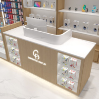 Conception d'intérieur personnalisée pour boutique de téléphonie mobile, ensemble complet de comptoirs et vitrines pour accessoires de téléphonie mobile pour l'ouverture d'un nouveau magasin