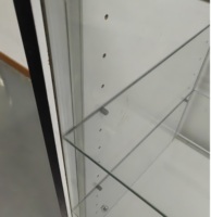 Comptoir de caisse moderne personnalisé avec porte coulissante lisse-Blanc