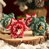 Bougie parfumée flocon de neige de Noël, bougie en cire faite à la main en forme de flocon de neige pour la décoration de la maison, cadeau, fournisseur personnalisé