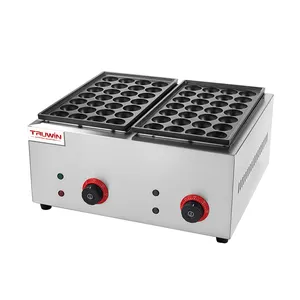 Commercial Snack Equipment 2 Plates Octopus Electric Takoyaki Machine For Sale
